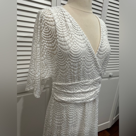 Lilly Pulitzer NWT Parigi Maxi Dress White Scalloped Shell Lace Size M - Picture 6 of 9